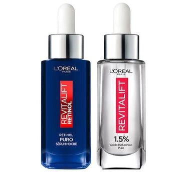Pack L'Oréal París Sérum Revitalift Noche Retinol Puro 30ml + Sérum Rellenador Revitalift Con Ácido Hialurónico 30ml - #𝑼𝑺𝒉𝒐𝒑
